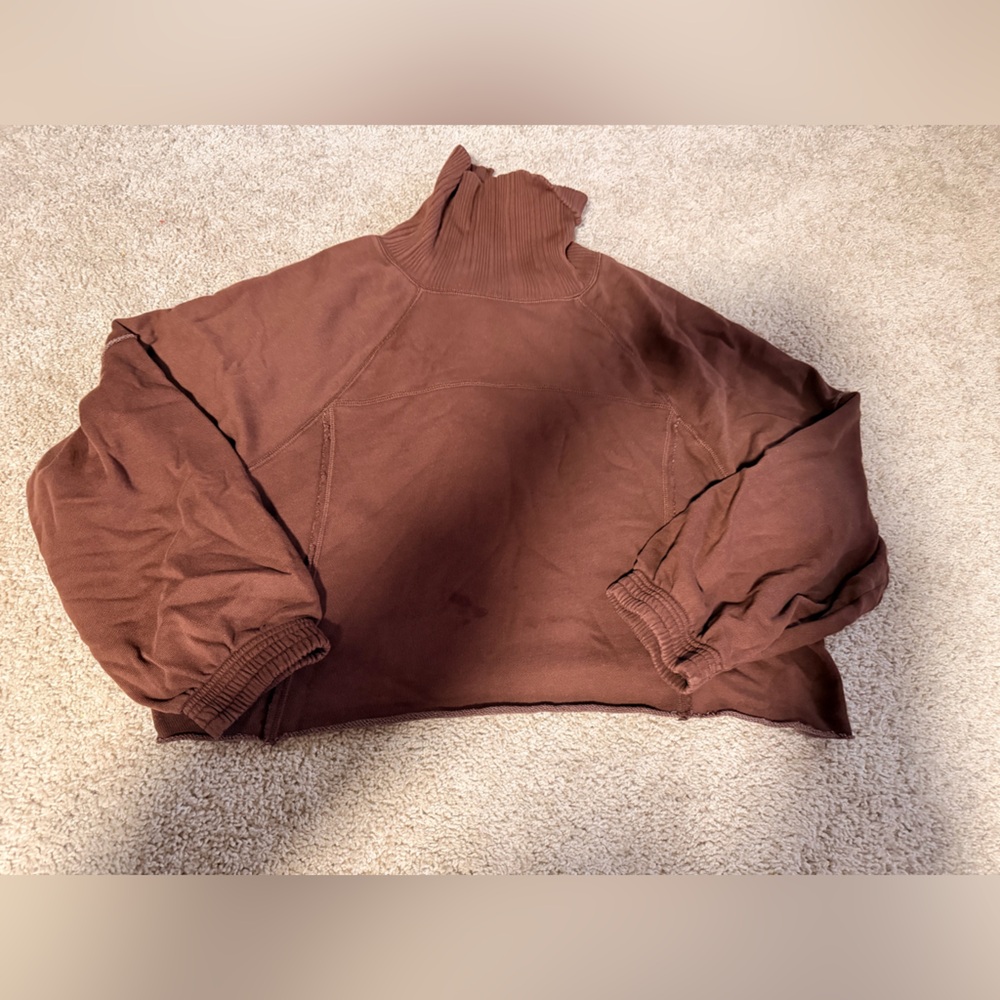 Aerie Brown Mockneck Sweatshirt see description